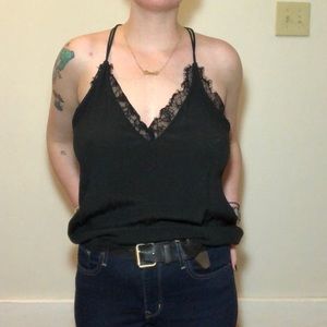 Silence and Noise Lacy Tank Top